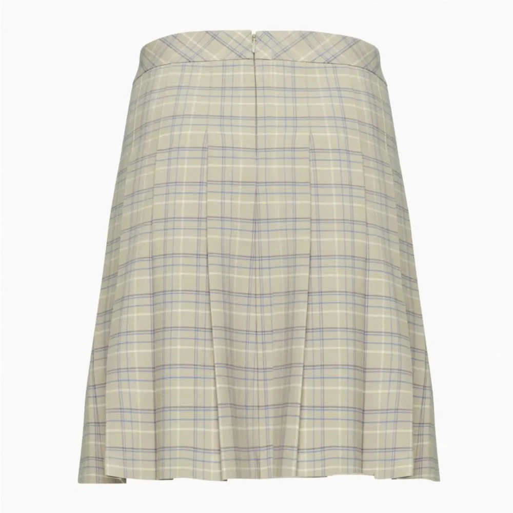 Sunday Best Olive Knee-length Pleated Skirt - Picture 2 of 8